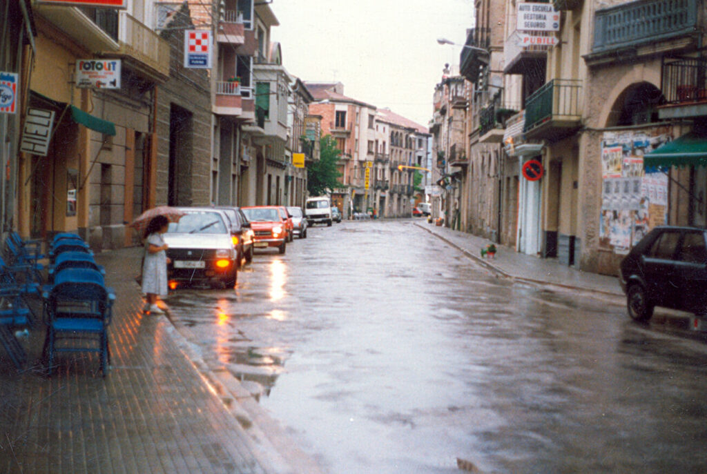 La carretera de la Seu després de ploure